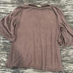 Women's Fleece  Top with Belle Sleeves Size L